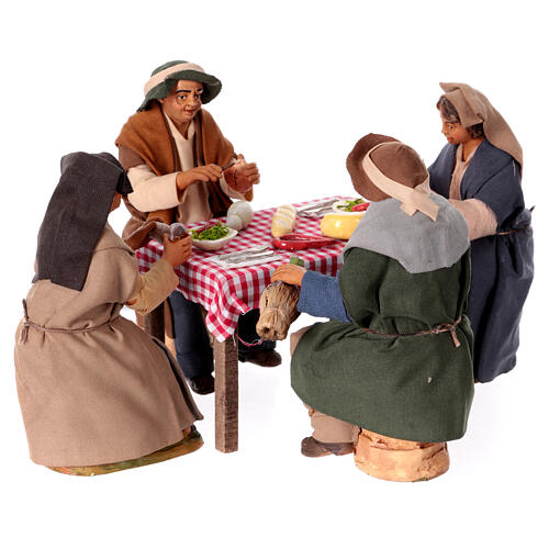 Table with guests 5 pcs Neapolitan Nativity h 14 cm 7