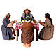 Table with guests 5 pcs Neapolitan Nativity h 14 cm s1