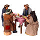 Table with guests 5 pcs Neapolitan Nativity h 14 cm s2