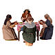 Table with guests 5 pcs Neapolitan Nativity h 14 cm s11