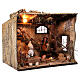 Stable with staircase, animals and lights for 10 cm Neapolitan Nativity Scene, 35x40x30 cm s3