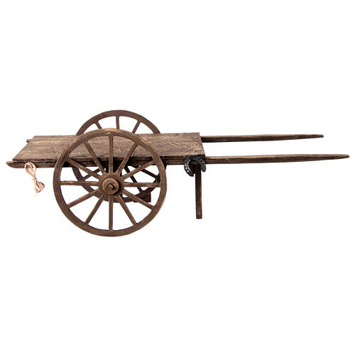 Aldeia num carrinho de madeira 80x90x25 cm presépio napolitano de 8 cm 9