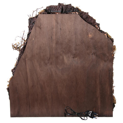 Aldeia num carrinho de madeira 80x90x25 cm presépio napolitano de 8 cm 11