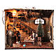 Cabin with family at Christmas for 12 cm Neapolitan Nativity Scene, 35x30x40 cm s1