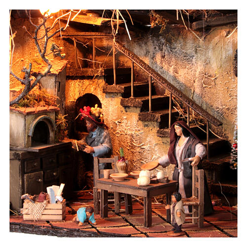 Capanna scena albero di Natale presepe Napoli 12 cm 35x30x40 cm 4