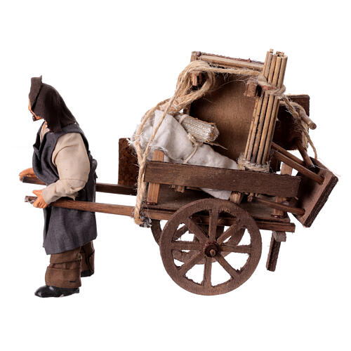 Man with moving cart for 13 cm Neapolitan Nativity Scene 4