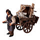 Uomo con carro trasloco presepe napoletano 13 cm s3
