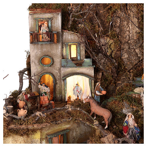 Village Rois Mages mod. E 120x100x100 cm pour crèche napolitaine 14 cm 21 santons 8