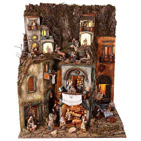 Borgo Re Magi presepe Napoli mod. E 120X100X100 cm 21 pastori 14 cm