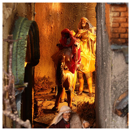 Borgo Re Magi presepe Napoli mod. E 120X100X100 cm 21 pastori 14 cm 2