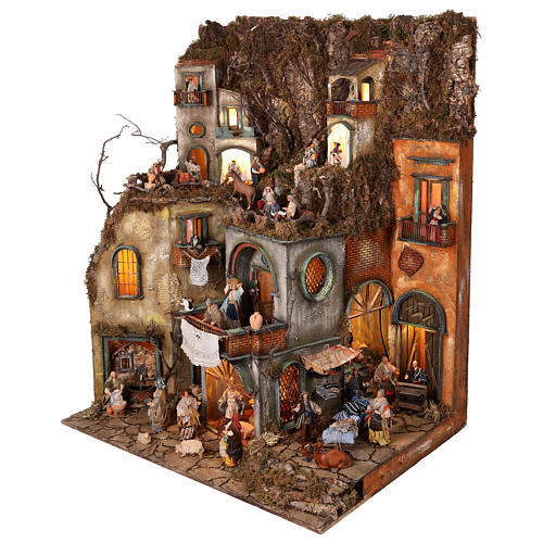 Borgo Re Magi presepe Napoli mod. E 120X100X100 cm 21 pastori 14 cm 4