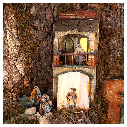 Borgo Re Magi presepe Napoli mod. E 120X100X100 cm 21 pastori 14 cm 5