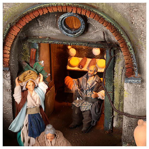 Borgo Re Magi presepe Napoli mod. E 120X100X100 cm 21 pastori 14 cm 6