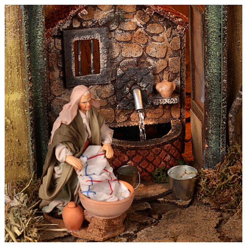 Borgo Re Magi presepe Napoli mod. E 120X100X100 cm 21 pastori 14 cm 9
