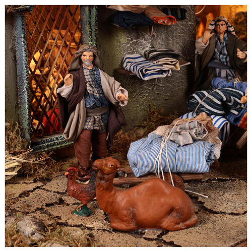 Borgo Re Magi presepe Napoli mod. E 120X100X100 cm 21 pastori 14 cm 12