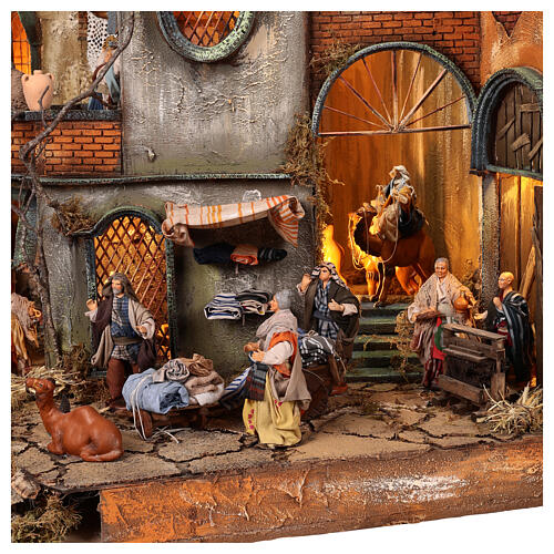 Borgo Re Magi presepe Napoli mod. E 120X100X100 cm 21 pastori 14 cm 13