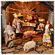 Borgo Re Magi presepe Napoli mod. E 120X100X100 cm 21 pastori 14 cm s10