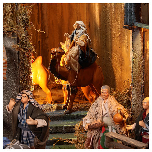 Osada Królowie Mędrcy, szopka neapolitańska mod. E, 120X100X100 cm, 21 pasterzy wys. 14 cm 3