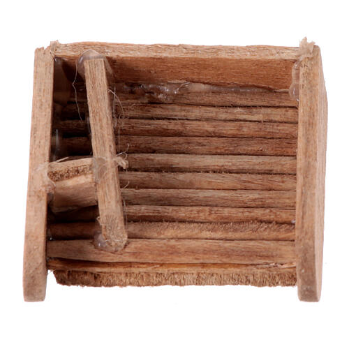 Waschbrett, Krippenzubehör, Holz, neapolitanischer Stil, für 4-6 cm Krippe, 3x3x1 cm 1