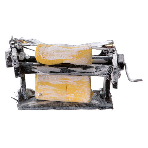 Pastamaschine, Krippenzubehör, neapolitanischer Stil, für 10-12 cm Krippe, 3x6x3 cm 1