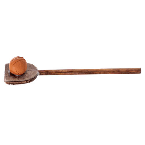 Wooden shovel with bread for 12 cm Neapolitan Nativity Scene, 9 cm 1