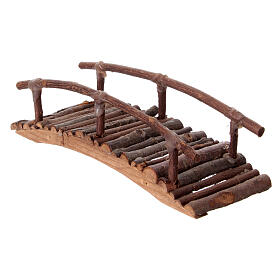 Bogenbrücke, Holz, Krippenzubehör, neapolitanischer Stil, für 8 cm Krippe, 8x20x8 cm