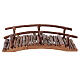 Wooden curved bridge for Neapolitan Nativity Scene of 8 cm, 8x20x8 cm s1