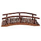 Wooden curved bridge for Neapolitan Nativity Scene of 8 cm, 8x20x8 cm s4