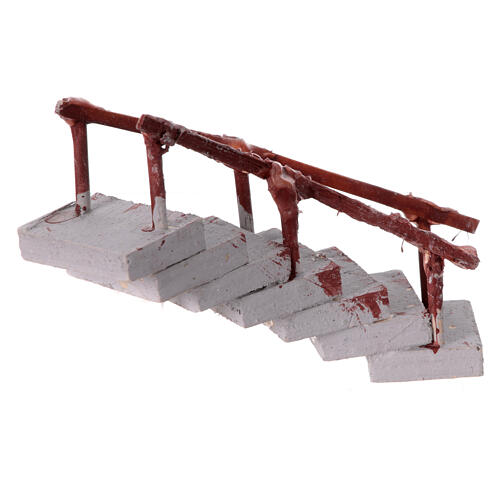 Terracotta staircase with 7 steps for 4 cm Neapolitan Nativity Scene, 8x8x5 cm 4