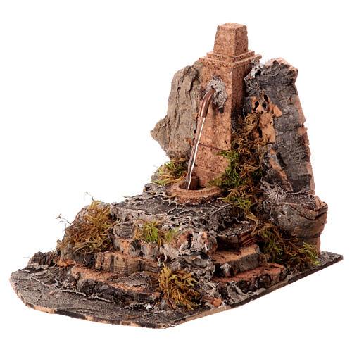 Fontanna z mchem do szopki neapolitańskiej 12 cm, 20x20x25 cm 2
