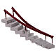 Treppenaufgang mit 10 Stufen, Krippenzubehör, neapolitanischer Stil, für 6 cm Krippe, 15x15x10 cm s3
