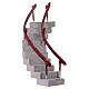 Terracotta curved staircase for 6 cm Neapolitan Nativity Scene, 15x15x10 cm s2