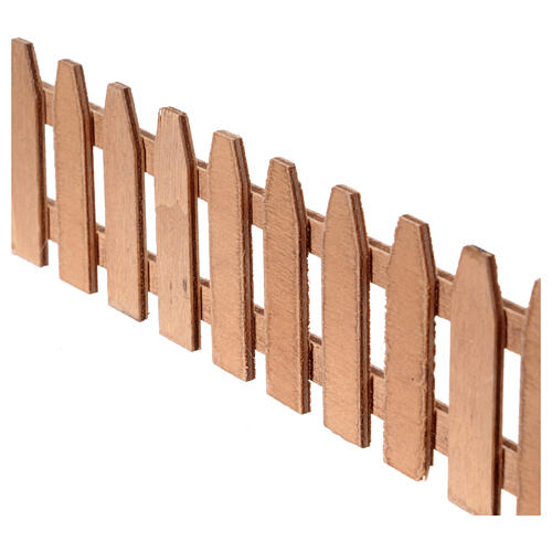 Wooden fence for 10 cm Neapolitan Nativity Scene, 35x5 cm 2