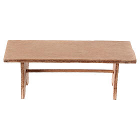 Rustikaler Holztisch, Krippenzubehör, neapolitanischer Stil, für 10 cm Krippe, 5x5x15 cm
