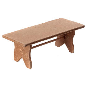 Rustikaler Holztisch, Krippenzubehör, neapolitanischer Stil, für 10 cm Krippe, 5x5x15 cm