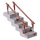 Escalera recta terracota belén napolitano 4-6 cm 10x3x10 cm s3