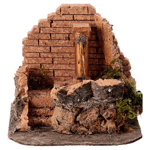 Brunnen und Mauerecke, rippenzubehör, neapolitanischer Stil, für 10 cm Krippe, 20x20x20 cm 1