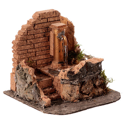 Brunnen und Mauerecke, rippenzubehör, neapolitanischer Stil, für 10 cm Krippe, 20x20x20 cm 3