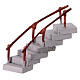 Curved staircase with 7 terracotta steps for 4 cm Neapolitan Nativity Scene, 10x10x5 cm s1