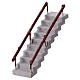 Treppenaufgang, gerade, Krippenzubehör, neapolitanischer Stil, für 10 cm Krippe, 15x20x5 cm s2