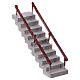 Treppenaufgang, gerade, Krippenzubehör, neapolitanischer Stil, für 10 cm Krippe, 15x20x5 cm s3