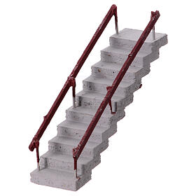 Escalier droit crèche napolitaine 10 cm 15x20x5 cm