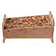 Crib for 12 cm Neapolitan Nativity Scene, wood and straw, 10x15x15 cm s1