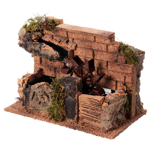 Wodny młyn do szopki neapolitańskiej, 10 cm, 20x15x25 cm 2