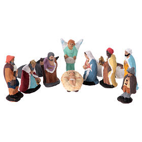 Miniature statues for 10 cm Neapolitan Nativity Scene, set of 11, h 3.5 cm