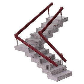 Treppenaufgang, Ecke, Krippenzubehör, neapolitanischer Stil, für 6-8 cm Krippe, 15x15x15 cm