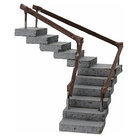 Treppenaufgang, Ecke, Krippenzubehör, neapolitanischer Stil, für 6-8 cm Krippe, 15x15x15 cm