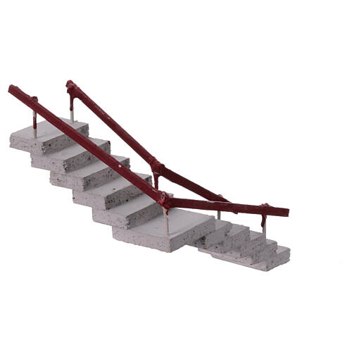 Treppenaufgang, Ecke, Krippenzubehör, neapolitanischer Stil, für 6-8 cm Krippe, 15x15x15 cm 3