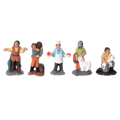 Miniatur-Figuren, Hirten, Set 26-teilig, neapolitanischer Stil, 3,5 cm Höhe 5