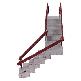Treppenaufgang, Ecke, Krippenzubehör, neapolitanischer Stil, für 4-6 cm Krippe, 10x10x20 cm